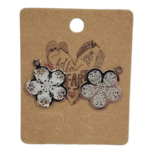 Intricate Filagree Mandala Bohemian Metal Lace Earrings - Picture 1 of 4